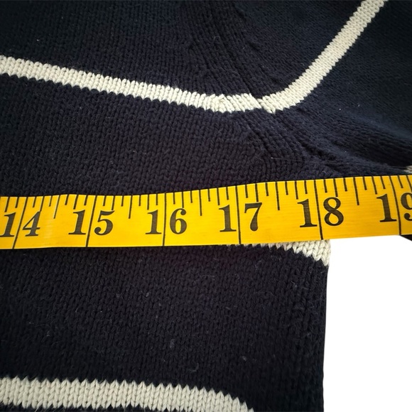 BANANA REPUBLIC Navy Stripe Cotton Silk Sweater
Size Small - Picture 6 of 9